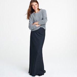 jcrew dark grey knit maxi skirt